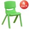 Flash Furniture Green Plastic Stackable School Chair with 12'' Seat Height, PK4 4-YU-YCX4-001-GREEN-GG - alternate 8